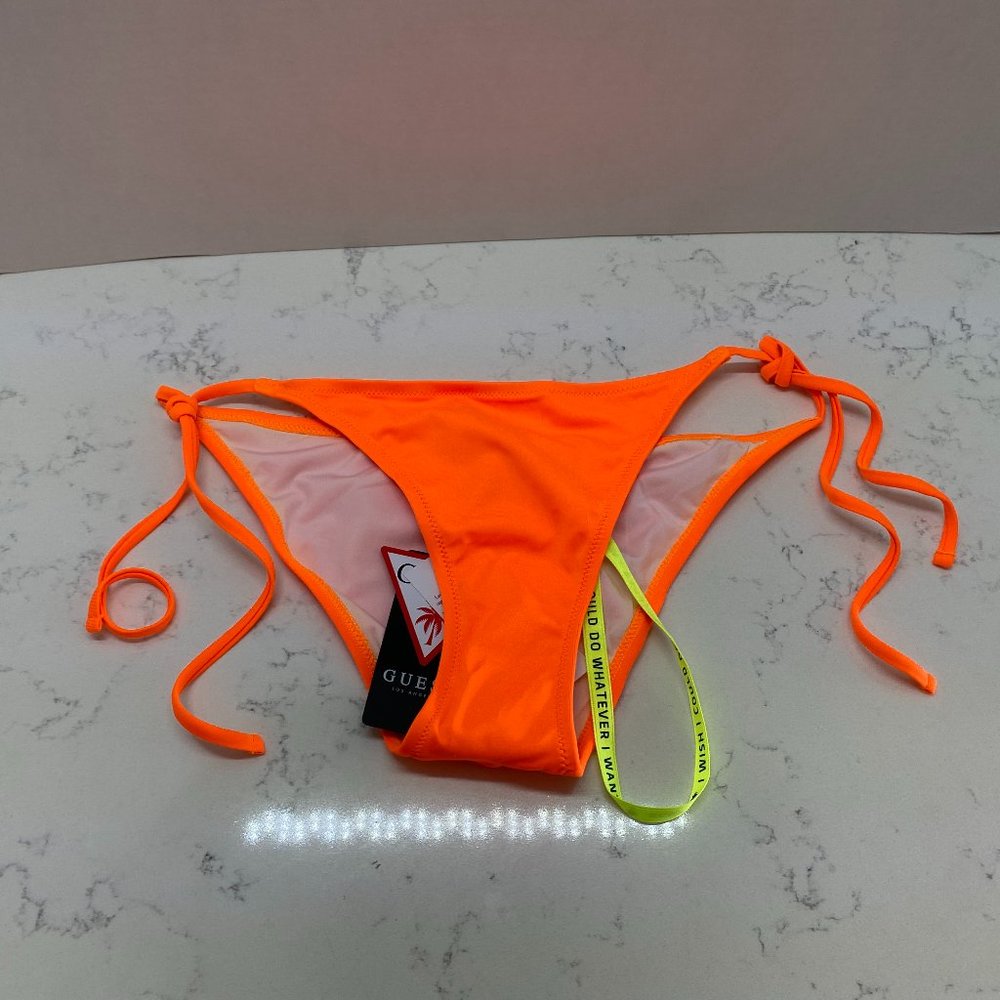 NWT Guess Side String Orange Bikini Bottom Swimsuit